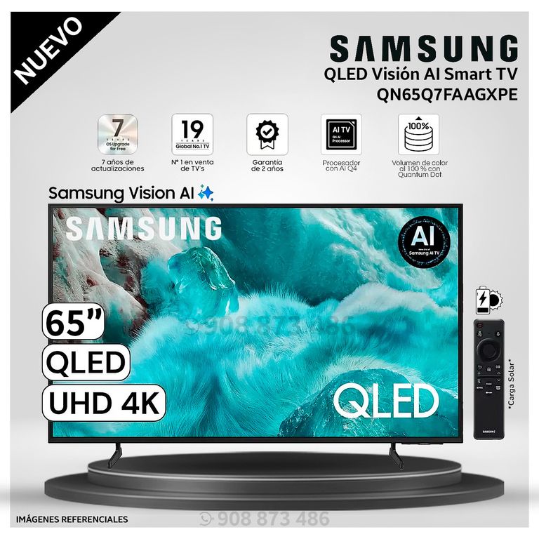 Televisor QLED 65" Visión AI Smart TV QN65Q7FAAGXPE - Nuevo 2025