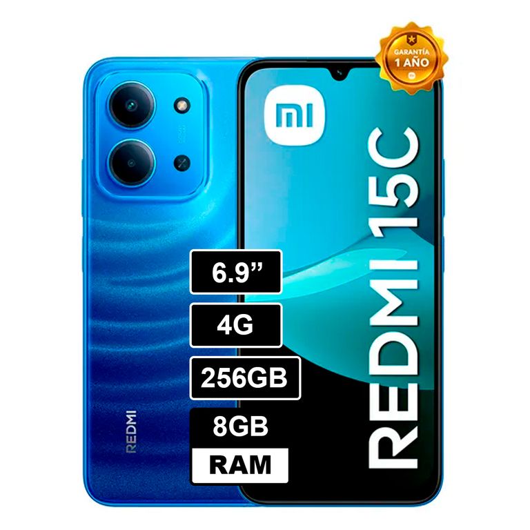 Smartphone Redmi 15C 256GB 8GB 50MP 8MP Azul
