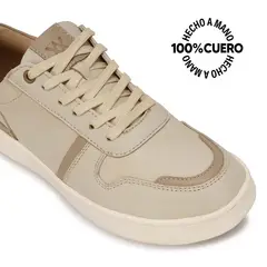 VIALE - Zapatilla Casual RICARDO-2602 Beige Homme Cuero
