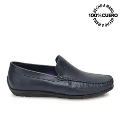 VIALE - Zapato Mocasín Casual SERGIO-2609 Azul Homme Cuero