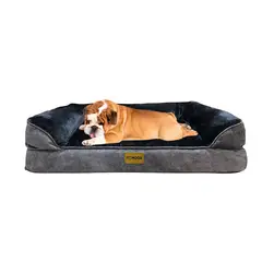 PET MOOD - Cama Ortopédica Para Perros Con Funda Extraíble M Color Plomo