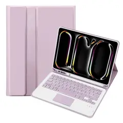 GENERICO - Funda Con Teclado Bluetooth Touchpad para iPad Pro 11 M4 - LILA