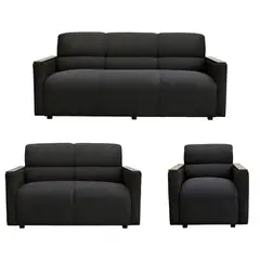 CASA BELLA - JUEGO DE SALA CASABELLA CUBA 321 NEGRO