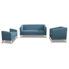 CASA BELLA - JUEGO DE SALA CASABELLA GINEBRA 3-1 + BANQUETA GRAFITO