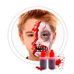 GENERICO - Sangre falsa artificial para cuerpo Halloween (Pack 2 uds)