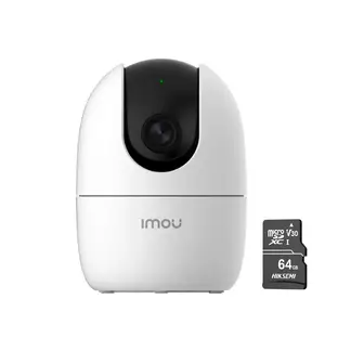 IMOU - Cámara De Seguridad Wifi Ranger 2 + Micro SD 64GB 360° Interiores Full HD