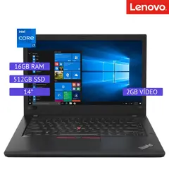 LENOVO - LAPTOP REACONDICIONADA T480 CORE I7 8VA/ 16GB RAM/ 512 SSD/ 2GB VIDEO/ 14"