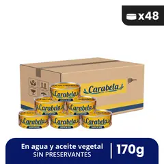 CARABELA - Grated de atún en aceite vegetal - Caja x48