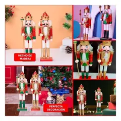 GENERICO - Cascanueces Navideños y Elegantes para Casa 60CM en Set 2