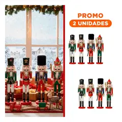 GENERICO - Pack2 Cascanueces Estilo Navideño y Tradicional de Set 4