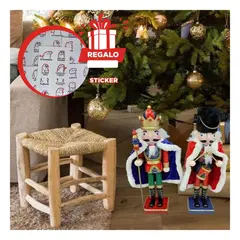 GENERICO - Cascanueces Decorativo y Colorido de Set 2 Y+Regalo Stickers