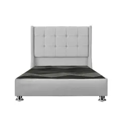 GENERICO - Cama tapizada Cielo Pcromadas - Queen Gris claro