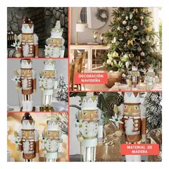 GENERICO - Cascanueces Decorativos de Madera Navideños