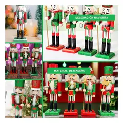 GENERICO - Cascanueces Decorativos de Madera Navideños