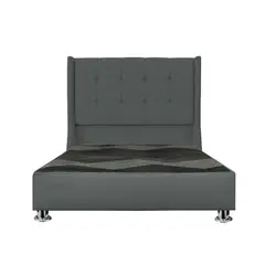 GENERICO - Cama tapizada Cielo Pcromadas - Queen Gris oscuro