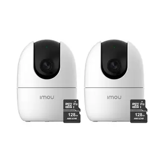IMOU - Kit de 2 Cámara seguridad WiFi 360° Ranger 2 3MP + Micro SD 128GB Interior
