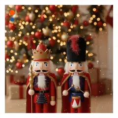 GENERICO - Cascanueces Navideños deTerraza Set de 2 Y+Ligas de Regalo