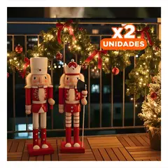 GENERICO - Pack2 Soldados Navideños 38CM de Set 2 Y+Regalo Stickers