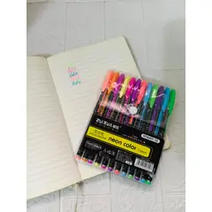 GENERICO - SET DE LAPICEROS NEON FLUORECENTE X 12 UND