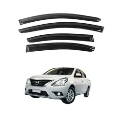 GENERICO - Correlluvias Viseras Para Nissan versa Almera 2012-2019 Negro Premiun