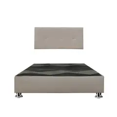 GENERICO - Cama tapizada Sabana - 2plz Beige oscuro