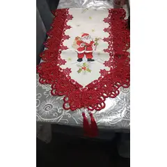 GENERICO - Camino de Mesa Navideño lino elegante bordado