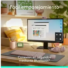 LOGITECH - Teclado K250 Con Pad Numérico Rosado Español