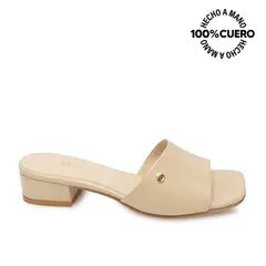 VIALE - Sandalia Slide Casual TATI-2611 Pele Cuero