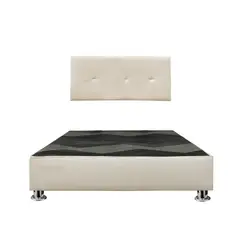 GENERICO - Cama tapizada Sabana Pcromadas - Queen Beige claro