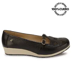 VIALE - Zapato Canasta Casual WIL-2521 Negro Cuero