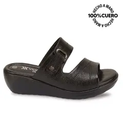 VIALE - Sandalia Strap Casual WIL-2601 Negro Cuero
