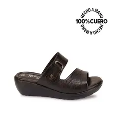 VIALE - Sandalia Strap Casual WIL-2601 Negro Cuero