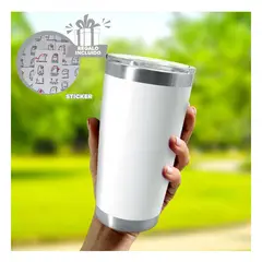 RYBIU IMPORT - Vaso Termico para Cafe 600ml Blanco Y+Regalo Stickers