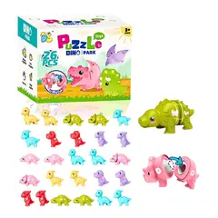 GENERICO - Juguete Didactico Set de Puzles 3D de Secuencia Alfabética con Figuras de Dinosaurios