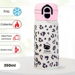 Ichimatsu - Tomatodo de Acero Inoxidable Pet Rosado 350 ml.