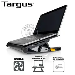 TARGUS - Cooler AWE81US para Notebook 17" Doble Ventilador 4 Puertos USB