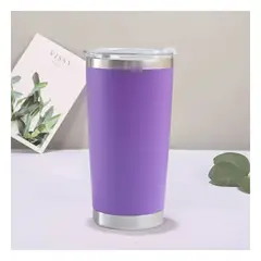 RYBIU IMPORT - Vaso Termo Elegante de Color Morado Y+Ligas de Regalo