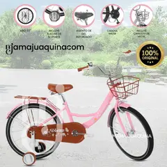VELOX - Bicicleta Para Niña Aro 20 «NEW LADY» con Canasta Pink