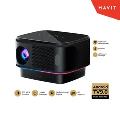 HAVIT - PROYECTOR PJ300 PRO SMART1920 x 1080 14000 LUMENES, 550 ANSI LUMENS, ANDROID-TV 9.0
