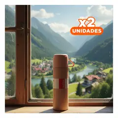 RYBIU IMPORT - Pack2 Botella Termica Moderna Rosado M2 Y+Regalo Stickers