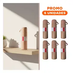 RYBIU IMPORT - Pack6 Botella Indivual Resistente al Calor en Rosado M2