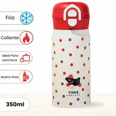 Ichimatsu - Tomatodo de Acero Inoxidable Pet Rojo 350 ml.