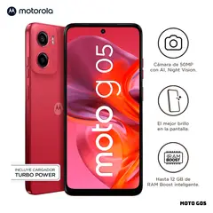 MOTOROLA - CELULAR MOTO G05 4GB RAM 64GB ROM - ROJO