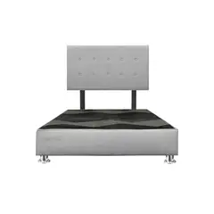 GENERICO - Cama tapizada Petal - 15plz Gris claro