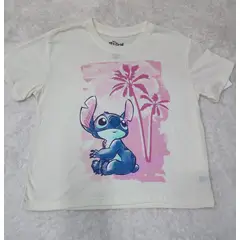 DISNEY CLASICOS - Polo Crop crema Stitch