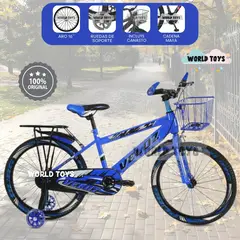 VELOX - Bicicleta Para Niño Aro 16 «SPORT VZ» con Canasta Blue