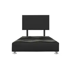 GENERICO - Cama tapizada Petal - 2plz Negro