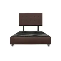 GENERICO - Cama tapizada Petal - 2plz Marrón