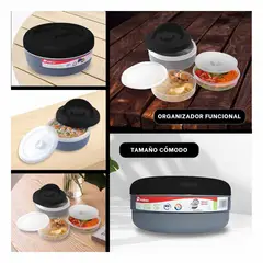 RYBIU IMPORT - Taper Termo Circular de 125L de Color Negro y Plomo