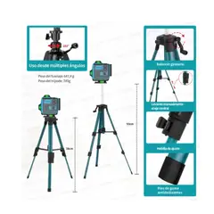 GENERICO - NIVEL LÀSER AUTONIVELANTE CON TRÍPODE 360 GRADOS